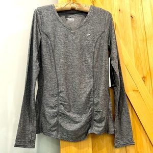 Head activewear long sleeve gray space dye women’s size extra small
